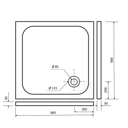 CADITA DUS MARMURA CAPPUCCINO ULTRA PLAT, 90 X 90 X 3 CM